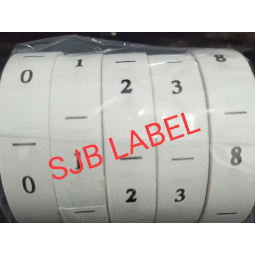 size label sablon angka kualitas terbaik