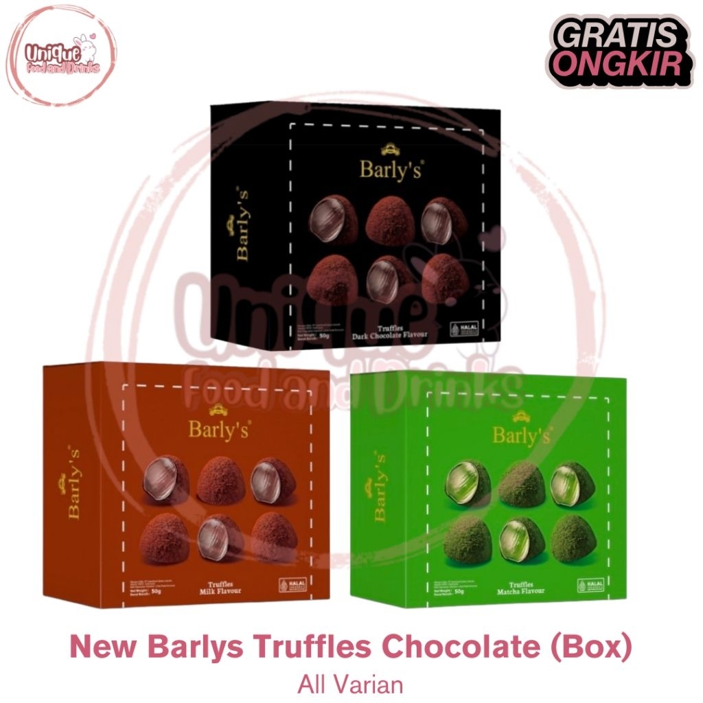 Barlys Coklat Truffle Milk Dark Matcha 60gr Halal
