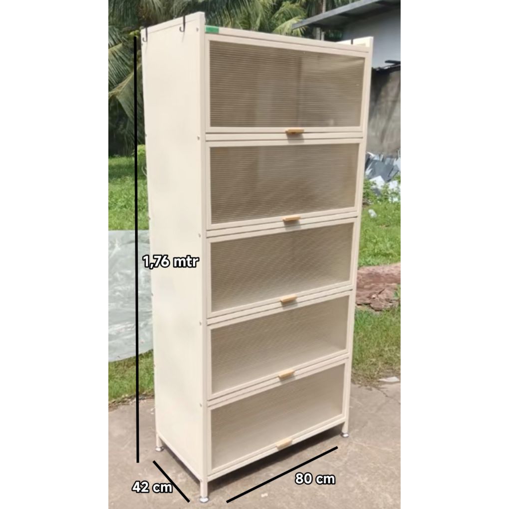 Lemari besi serbaguna/lemari dapur/rak besi/lemari tas/lemari panci/lemari hias/lemari perkakas/buku