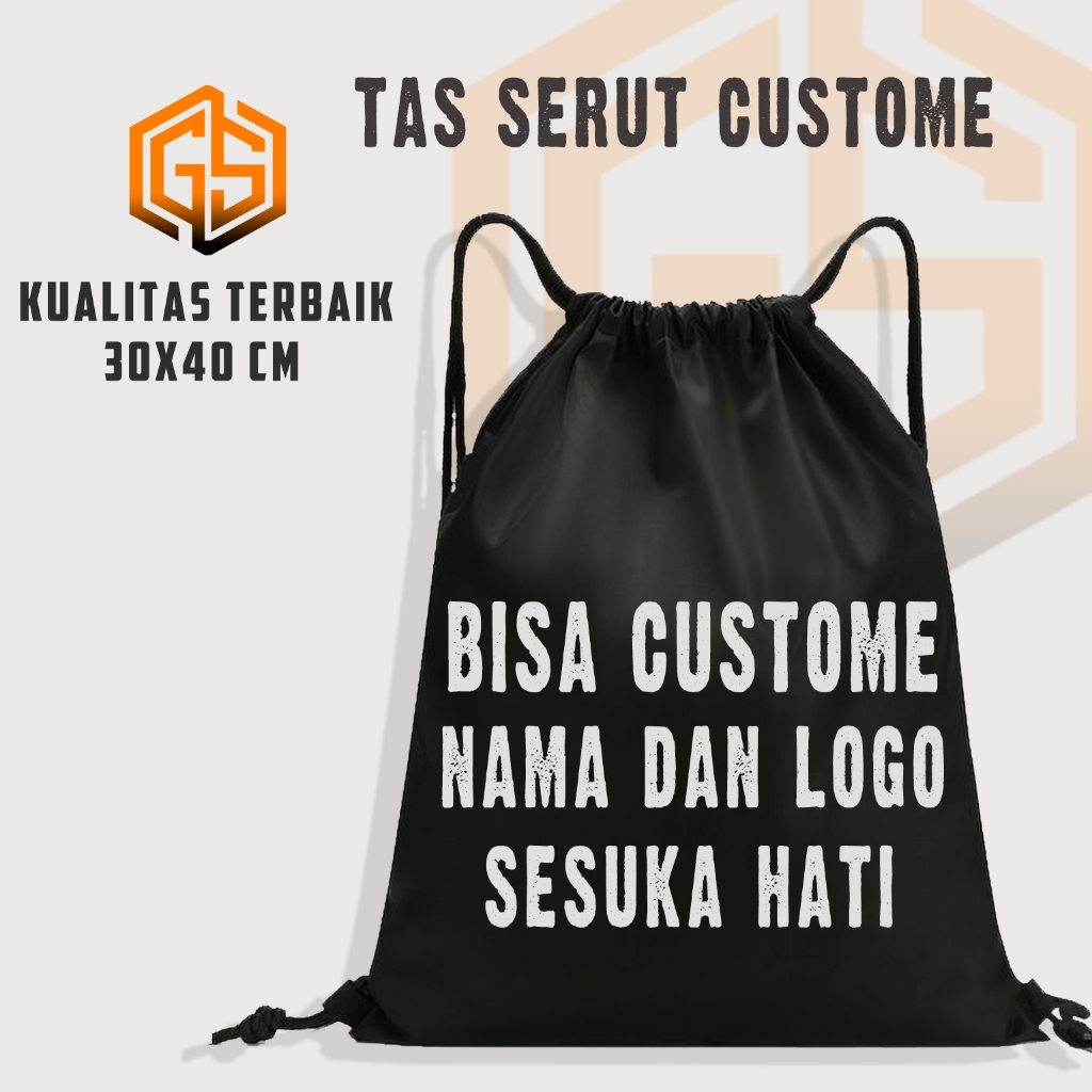 Tas Serut Custom - Tas Gendong Custome - Tas Serut Futsal Custom Nama Logo
