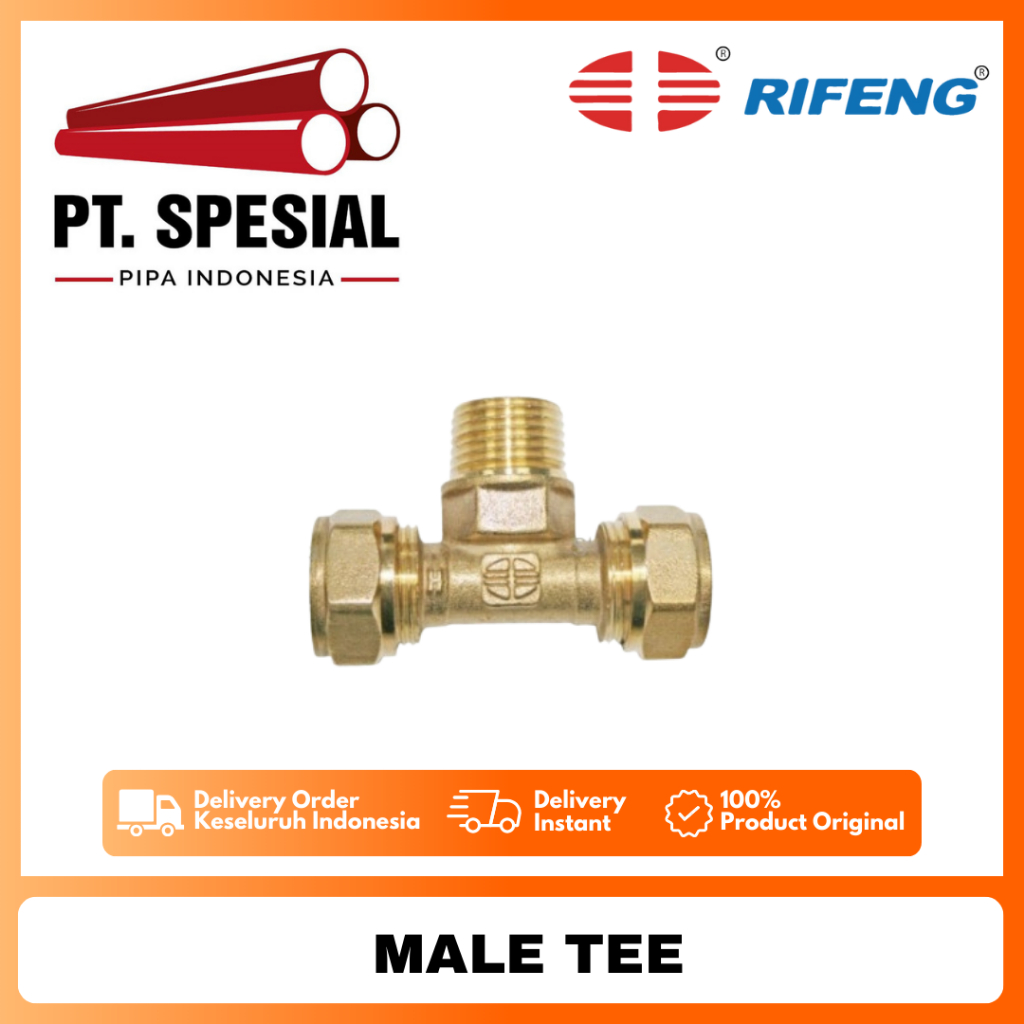 Tee Drat Luar Kuningan Rifeng / T Drat Luar / TDL Pipa Air Panas Rifeng - 10