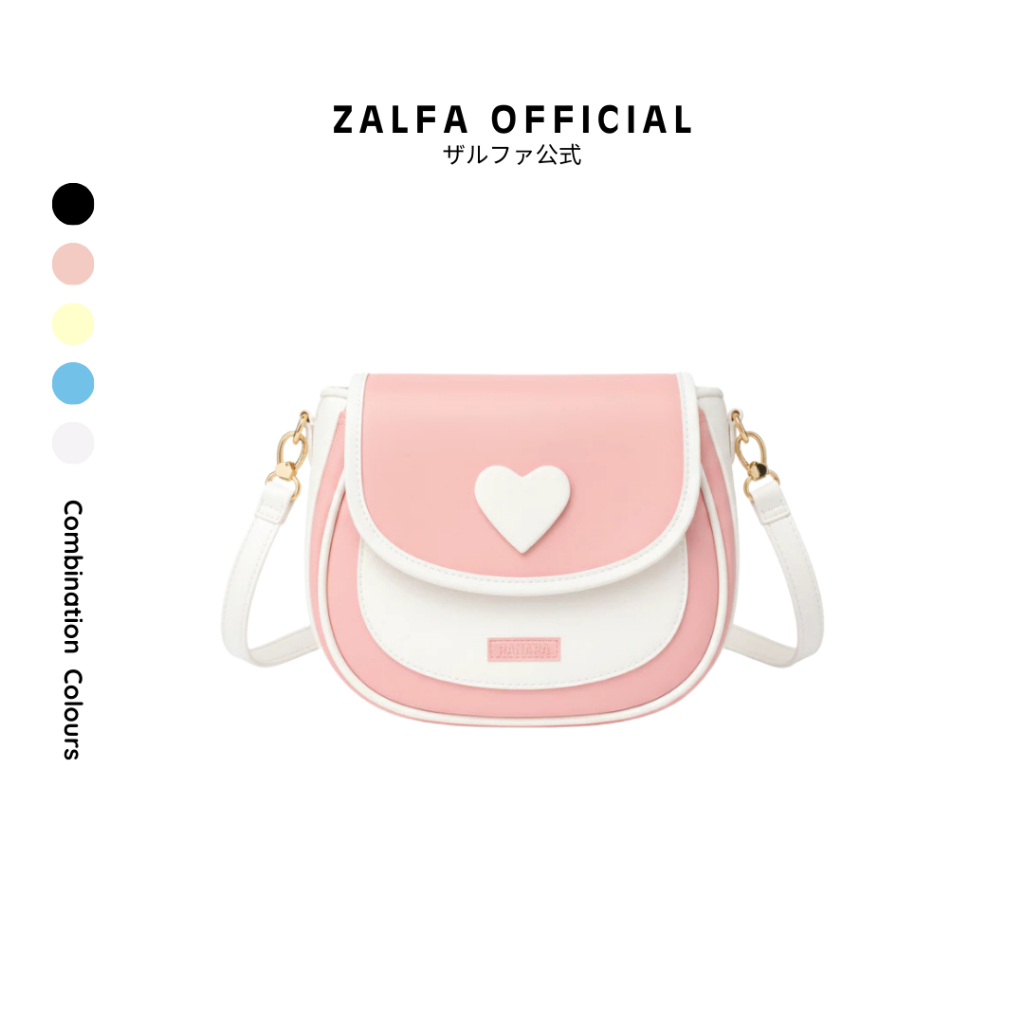 Zalfa Tas Selempang Wanita Lovely Heart Korea | Sling Bag Cute Kekinian Harian