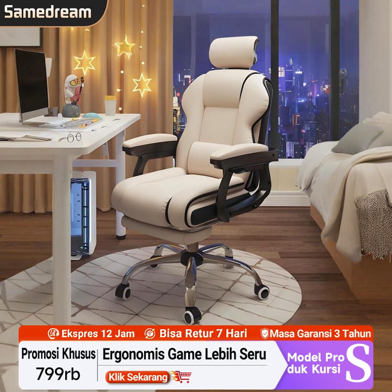 Kursi Gaming Kursi Komputer Kursi Gamer Kursi Ergonomis Kursi Hidrolik Putar dengan Sandaran Kaki
