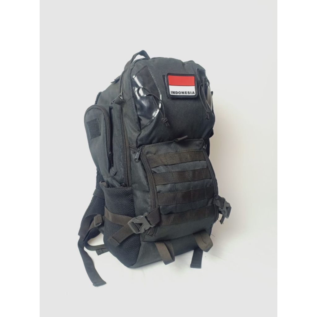 TAS RANGSEL TACTICAL HIU TAS ARMY HIU PREMIUM ( HITAM POLOS )