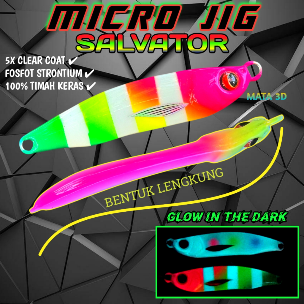 Umpan Pancing Metal Jig FUL GID 10gram 15gram 20gram Micro Jig Copy Exodus metal jig assist hook SVR