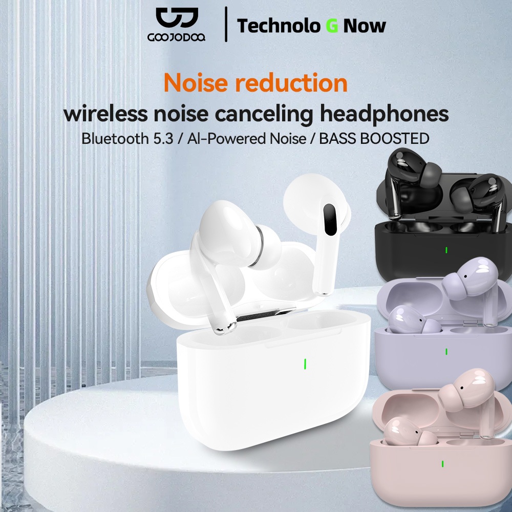 Goojodoq TWS-A5 Earphone Bluetooth J206 5.3 Headphones Wireless Sports Bass Noise Reduction Battery 