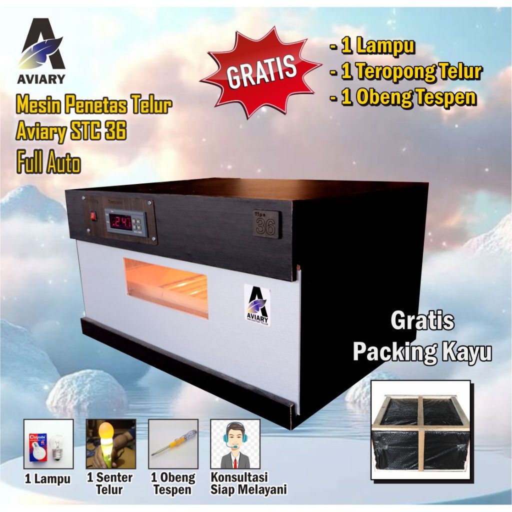 Mesin Penetas Telur Full Auto Kapasitas 36 Telur