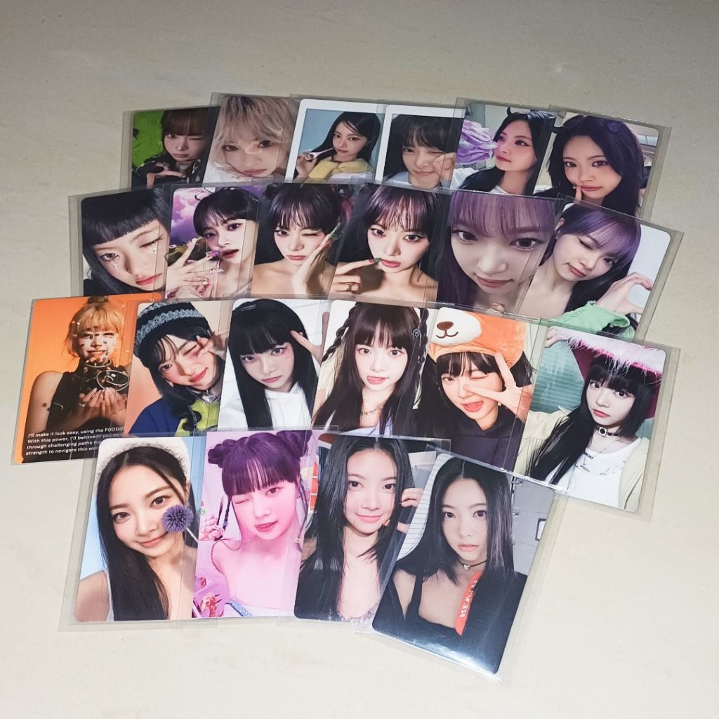 Lesserafim Hong Eunchae official photocards — le sserafim crazy, antifragile, fearless, hot, spaghet