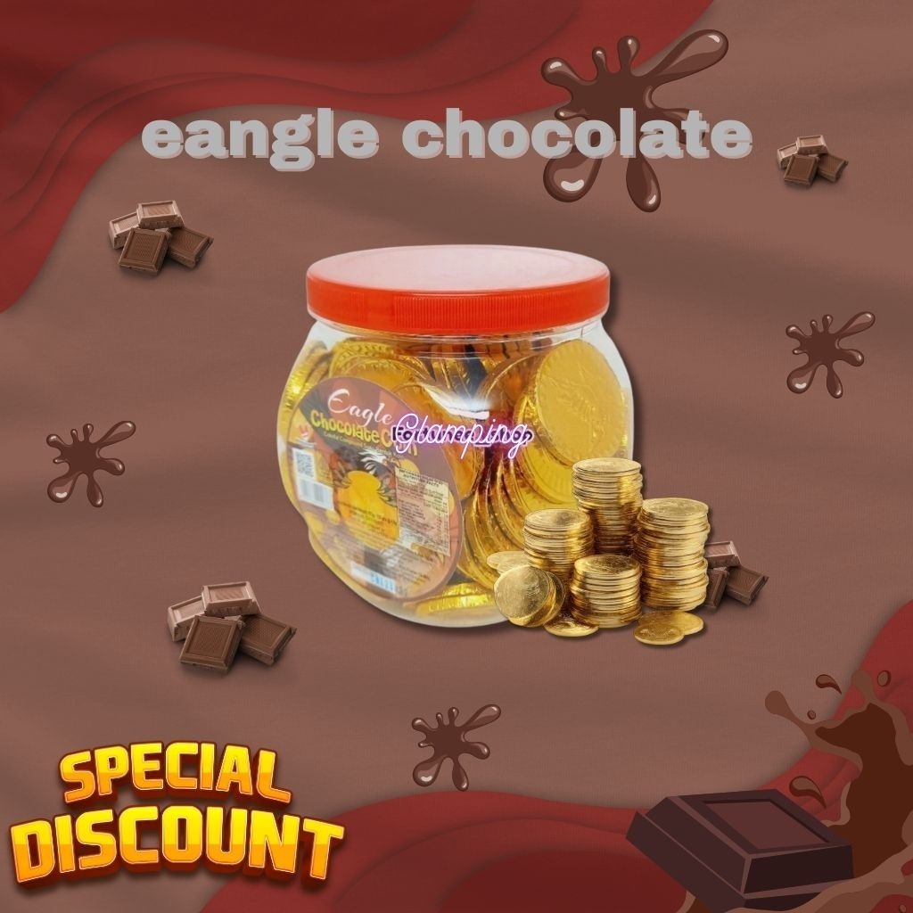 Eagle Coin / Coklat Koin / Coklat Keping Koin / Coklat Emas / Coklat Lebaran / Permen Lebaran discou