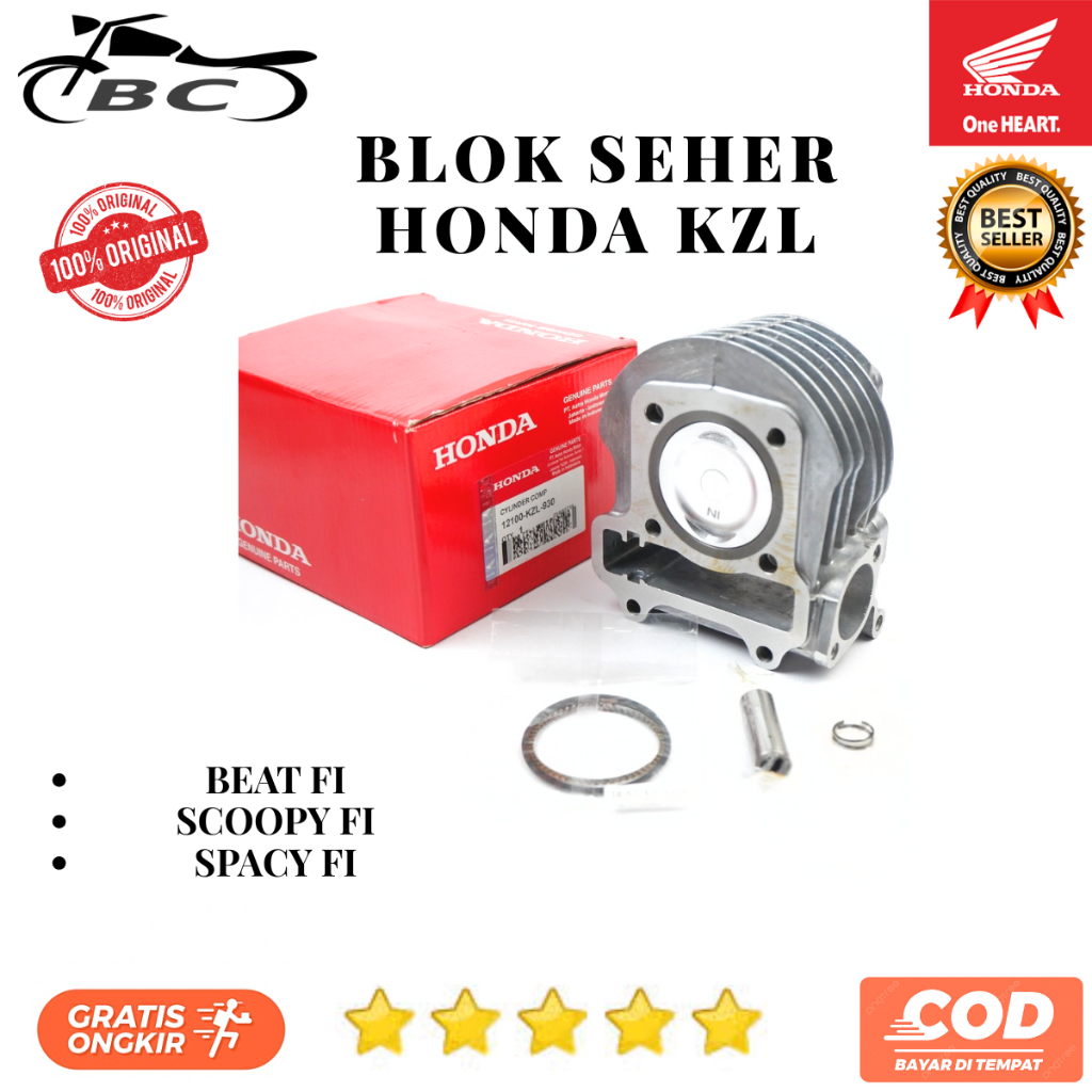 Blok Seher Beat Fi Ori / Blok Mesin Spacy Fi / Blok Piston Honda Scoopy Fi Original Premium - KZL