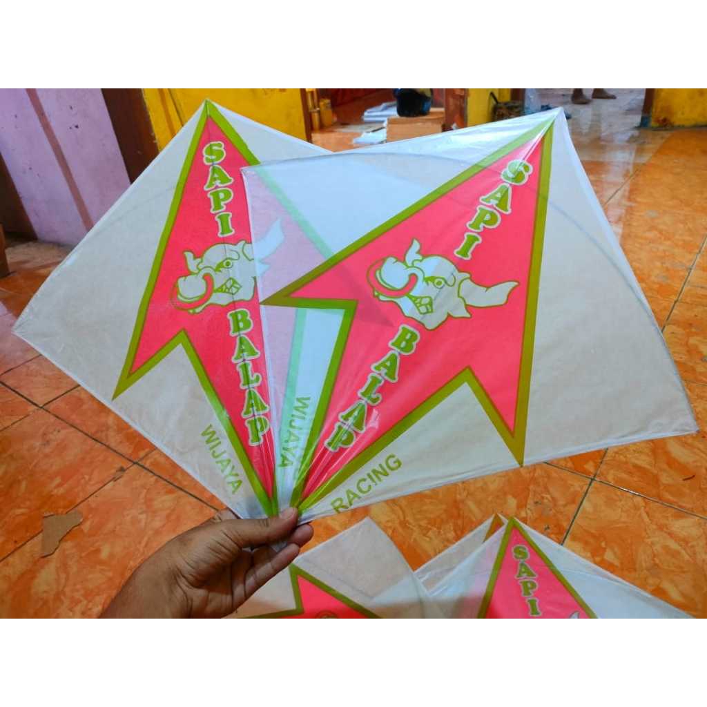 LAYANG-LAYANG LAYANGAN SUPER "SAPI BALAP" PETUNG DOBLE LILITAN