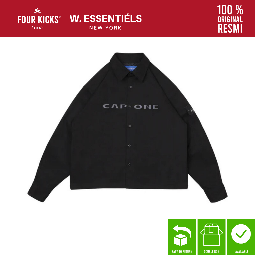 W Essentiels Overshirt Perdrix Noir Black - 100% ORIGINAL RESMI