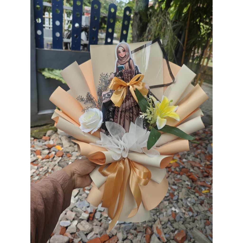 Buket Hijab/Kado cewek/Buket Wisuda/Kado UlangTahun
