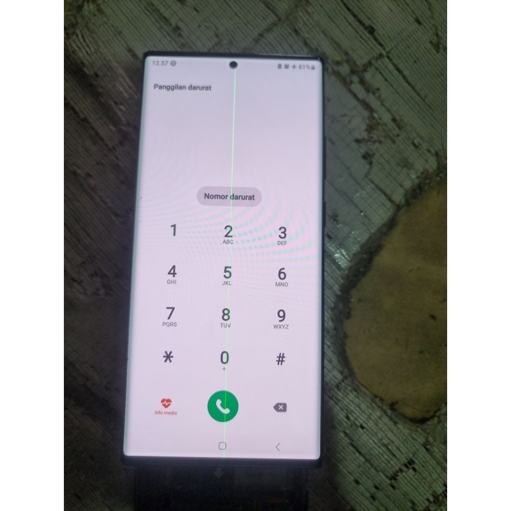 lcd + fream Samsung Not 20 ultra minus garis dan den titik-titik kecil