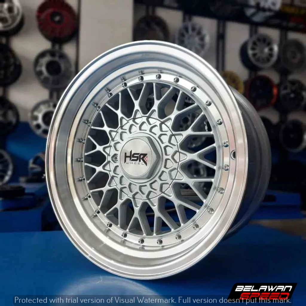 Velg Mobil Bbs velg Hsr Rs Velg celong Ring 15 R15 pcd 4x100/114.3 untuk Brio Jazz Yaris Mobilio Bri