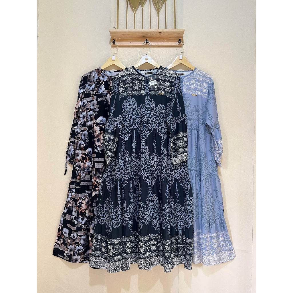 REAL PICT NMR by Namira midi dress gamis katun rayon premium standard hingga jumbo