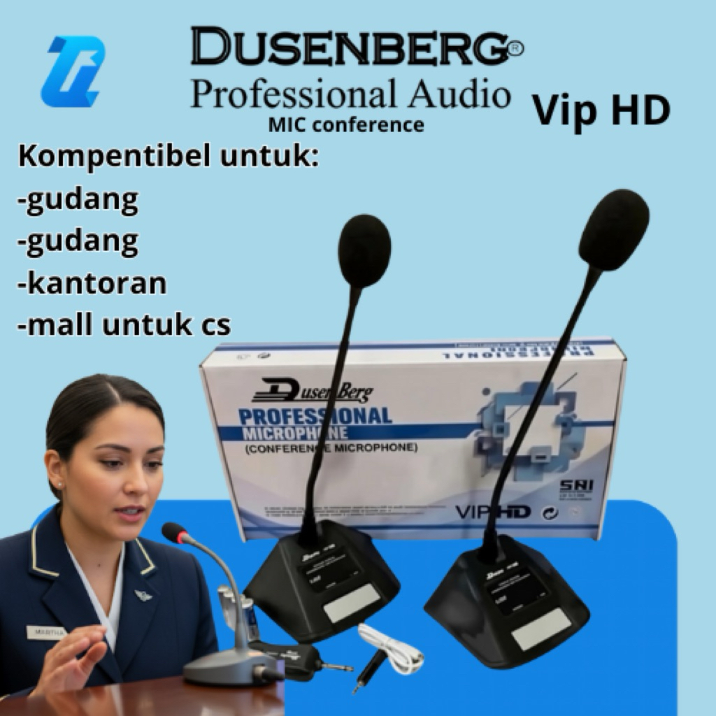 Mic Wireless Dusenberg Conference 2 Mic Wireless Cocok Podcast Meeting Garansi Resmi