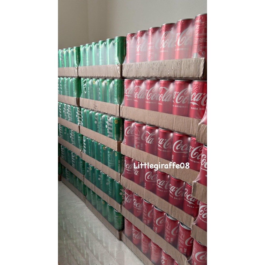 Cocacola Fanta Sprite Kaleng 330ml  AW 250ml 24pcs