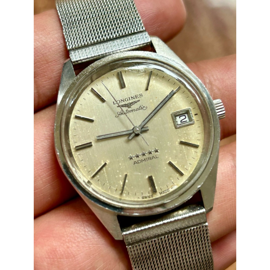Longines Admiral 5 Star Automatic vintage Champagne Patina
