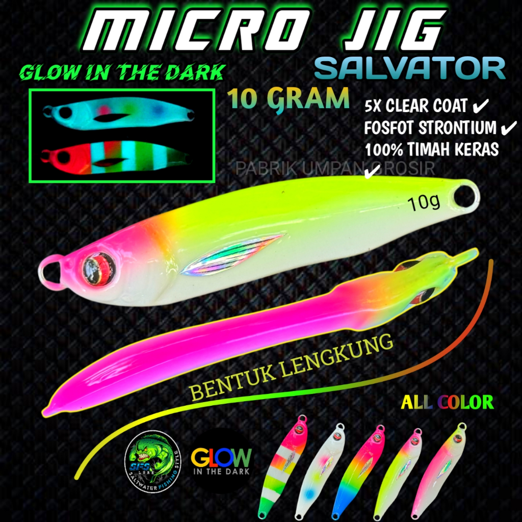 Umpan Pancing Metal Jig FUL GID 10gram Salvator Full Gid 10gram Micro Jig Copy Exodus metal jig assi