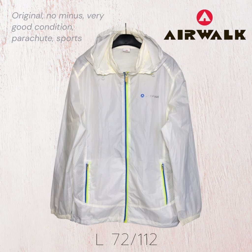 Airwalk Tracktop Tracksuit Running Jacket Olahraga Original Size L Putih Like New