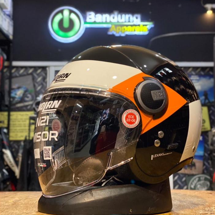 Nolan N21 Visor Onirico 345 Black white orange Nolan Half Face Classic N21 Retro