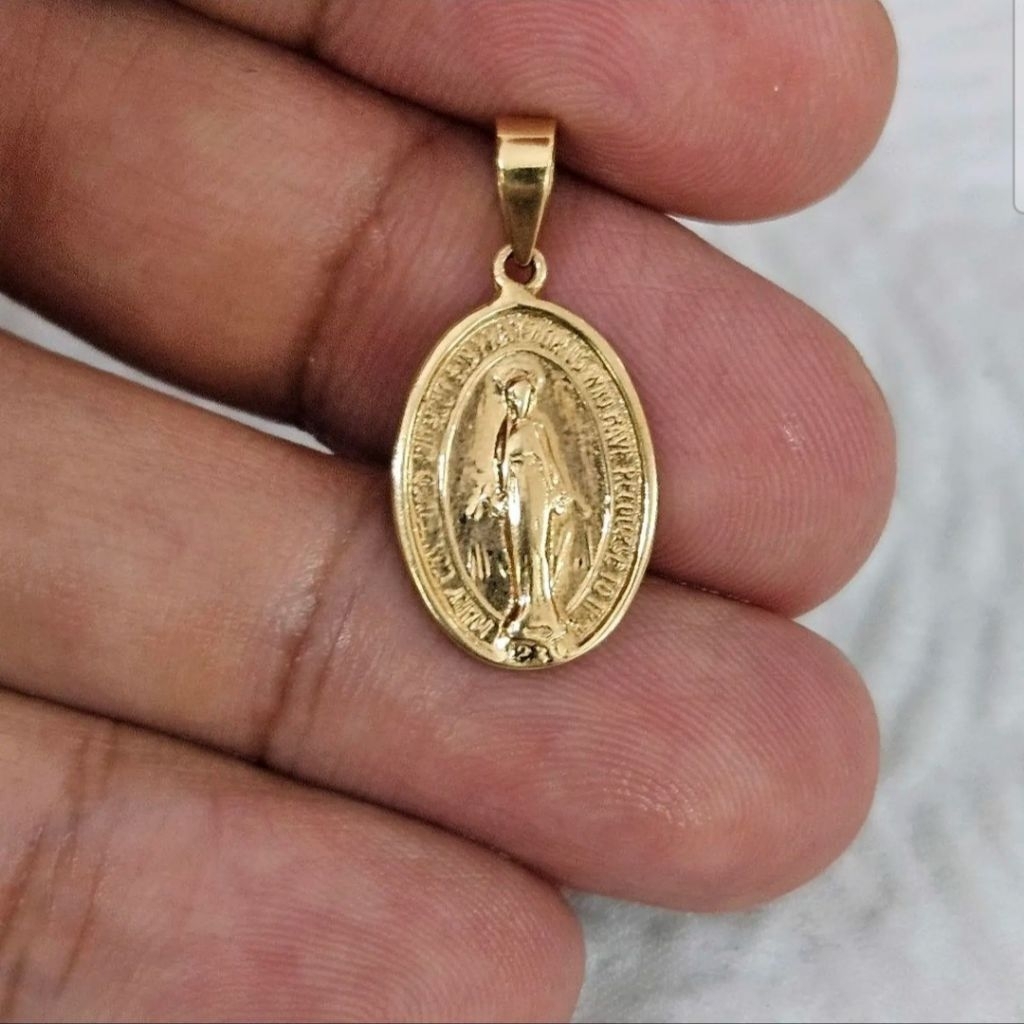 liontin model bunda maria variasi 1 tanpa mata emas 70% 700 70 % 16k