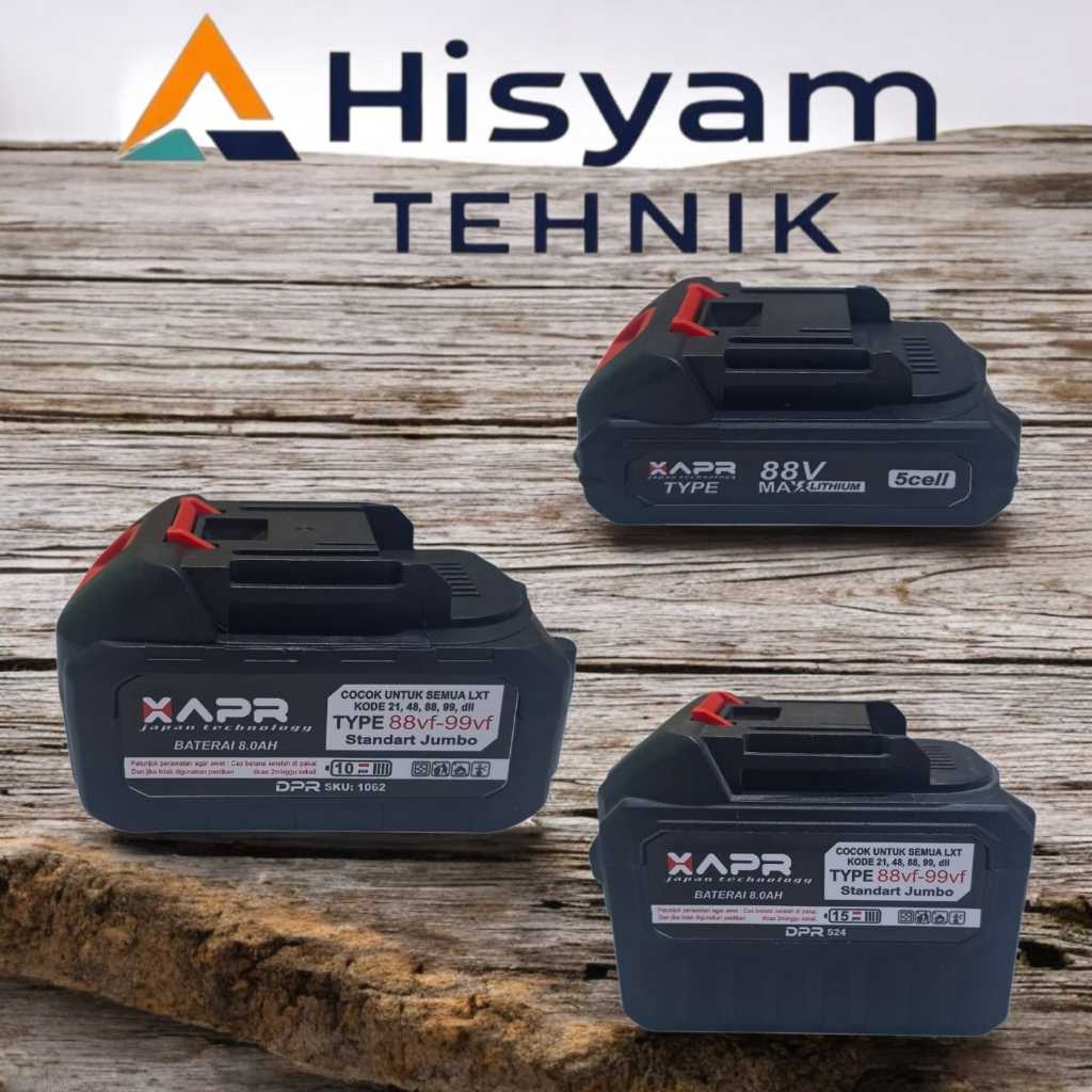 BATERAI IMPACT WRENCH APR TYPE 1062 BATERAI LXT 10CELL 88VF 99VF KUALITAS TINGGI BOR IMPACT GERINDA 