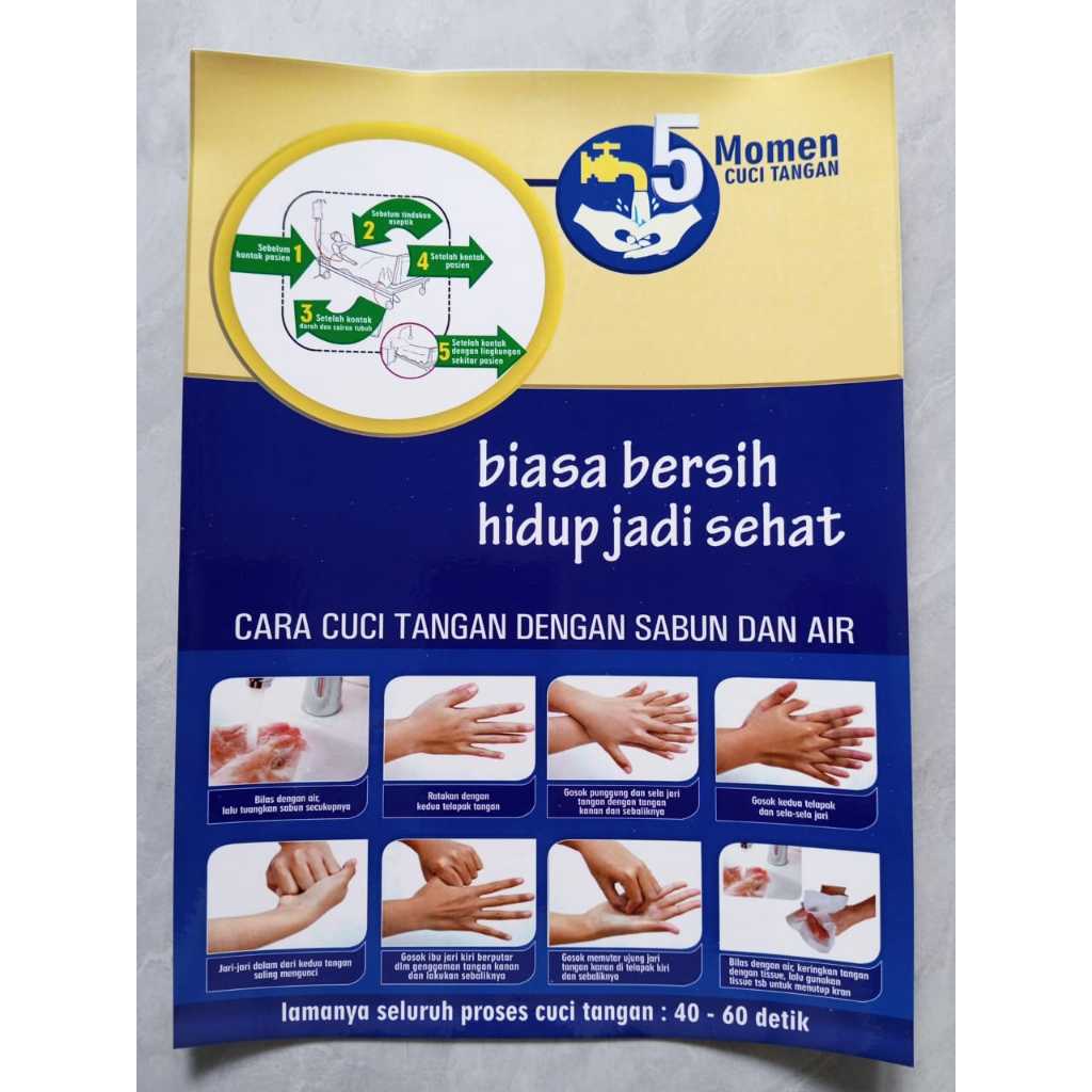 Stiker Cromo 5 Momen Cuci Tangan