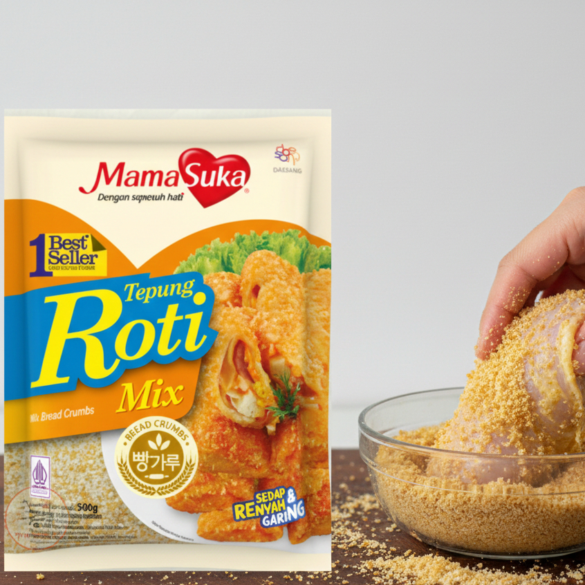 MAMA SUKA TEPUNG ROTI MIX / TEPUNG ROTI / TEPUNG PANIR / TEPUNG ROTI MIX