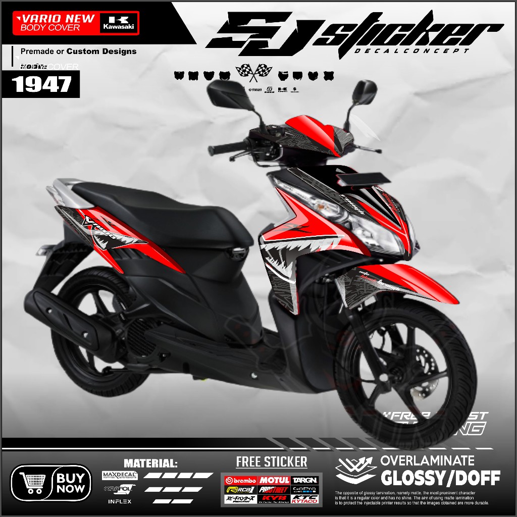 1947 sticker decal motor aksesoris motor vario techno 110 fullbody (cod)