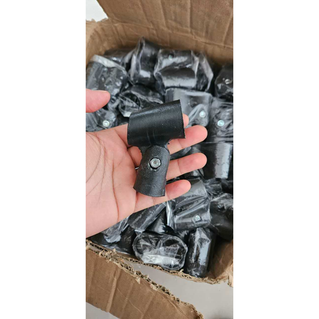 JEPIT MIC HOLDER MIC PLASTIK HITAM TEBAL KUAT DRAT KECIL