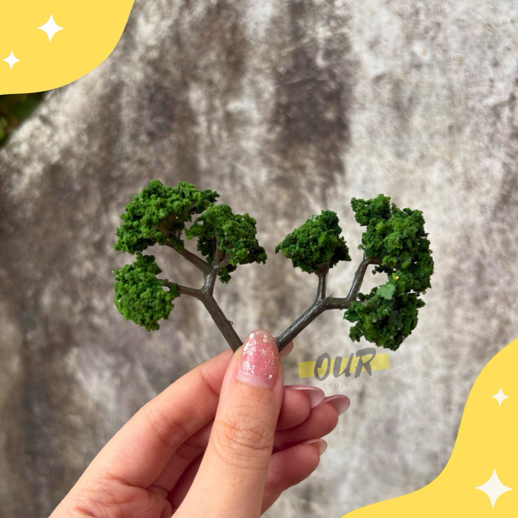 POHON BERCABANG RANTING + - 6CM/ MINIATUR MAKET ARSITEKTUR/ MAKET ARSITEKTUR/ MAKET HIJAU [Our_proje