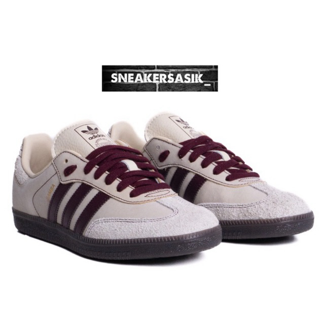 Sepatu Sneaker Samba OG Wonder White Maroon