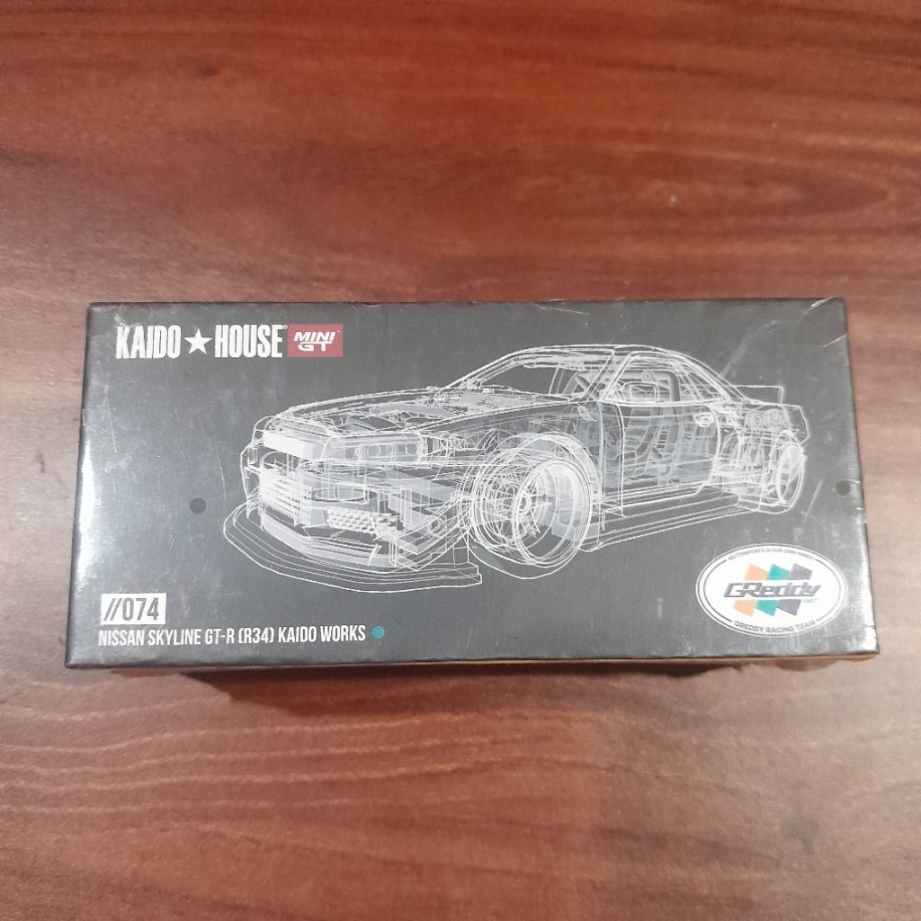 MINI GT KAIDO*HOUSE Nissan Skyline GT-R (R34) Kaido Works GReddy V1 //074 - Green