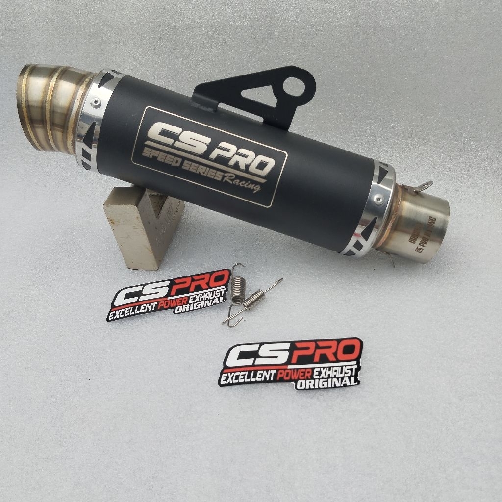 Knalpot racing Cs pro racing Silincer Only Black coating produk original cs pro racing