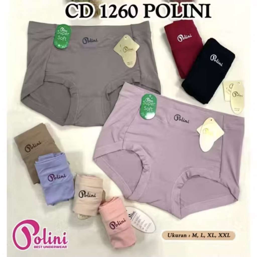 CELANA DALAM POLINI 1260 High Waist / CD Cewek POLINI - Ukuran L, XL, XXL - Super Soft