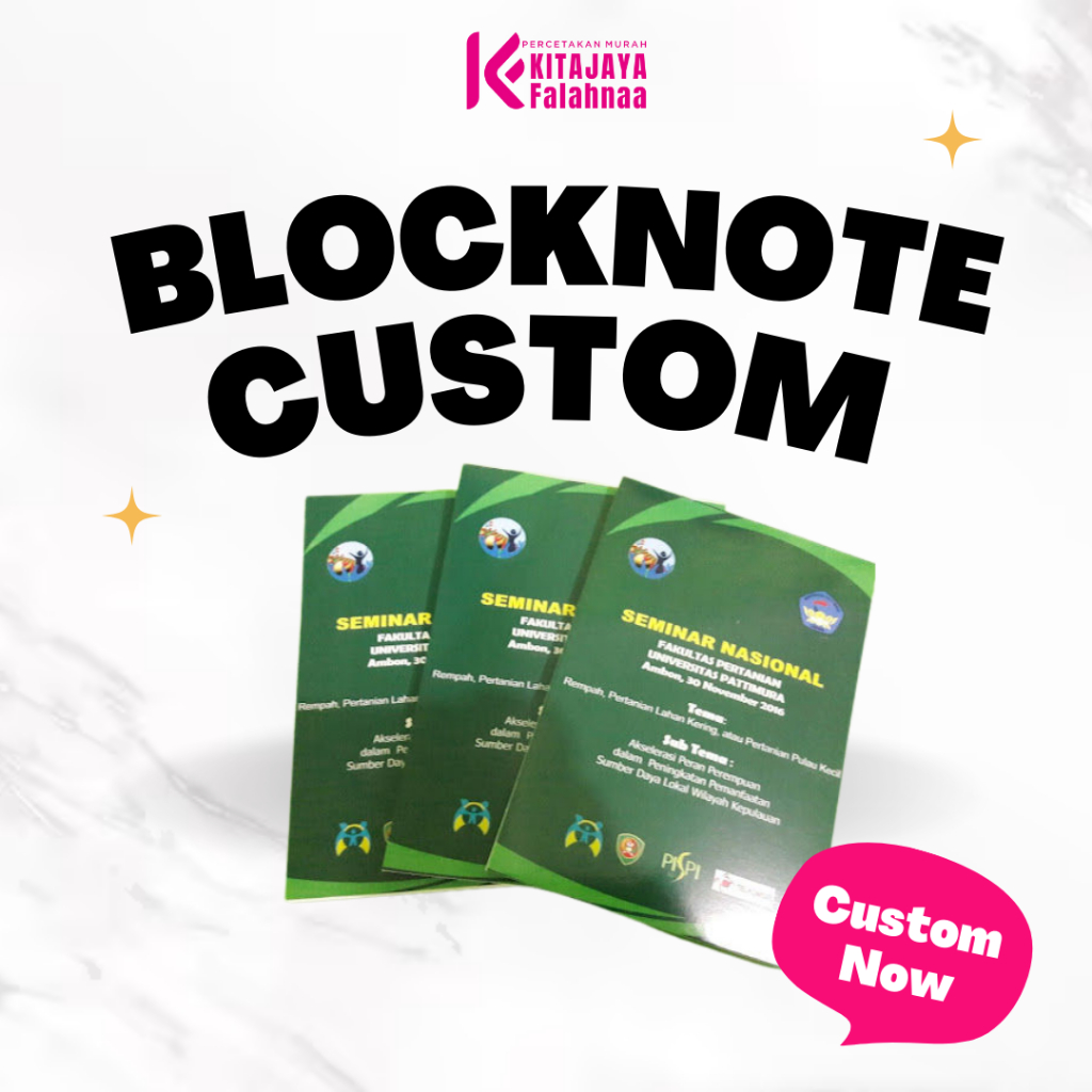 Custom Blocknote A5 Seminar Meeting MURAH