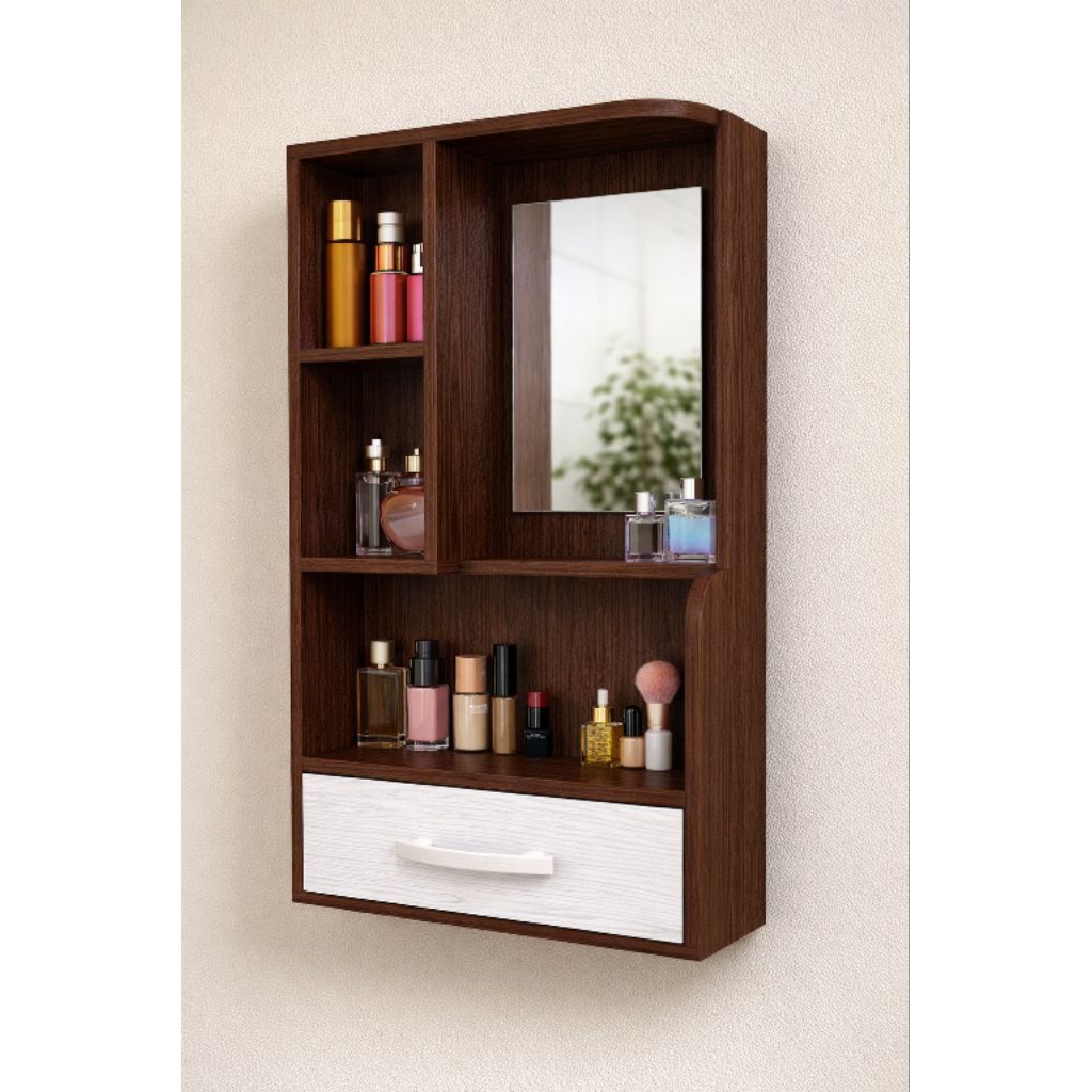 Rak rias cermin dinding/rak lemari rias/rak rias cermin/rak multifungsi/rak dinding/rak kosmetik/rak