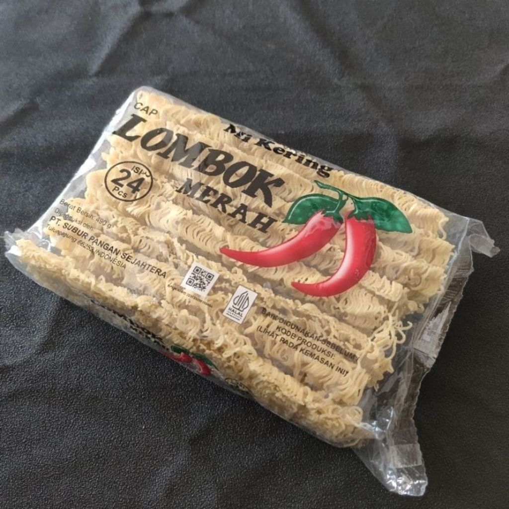 mie kering cap lombok merah