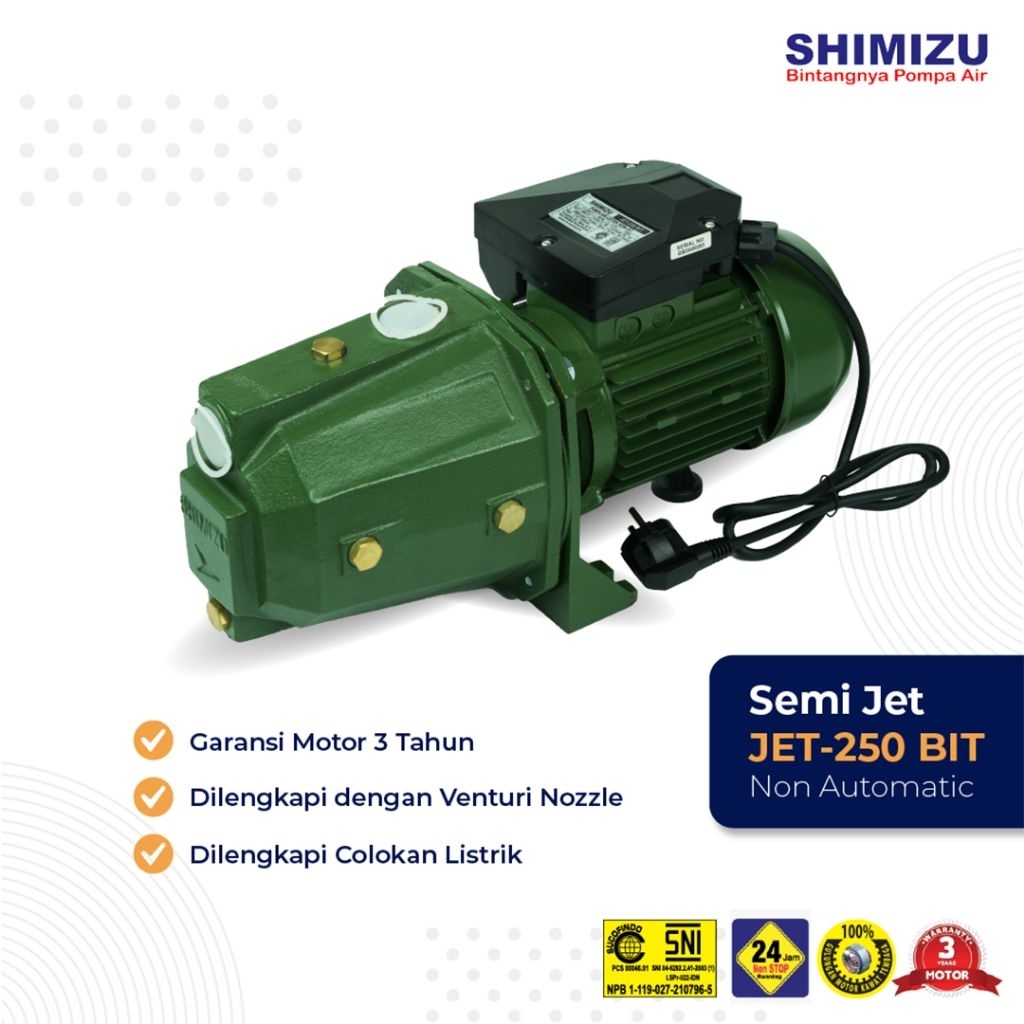 Shimizu Pompa Air Semi Jet Pump JET 250 BIT