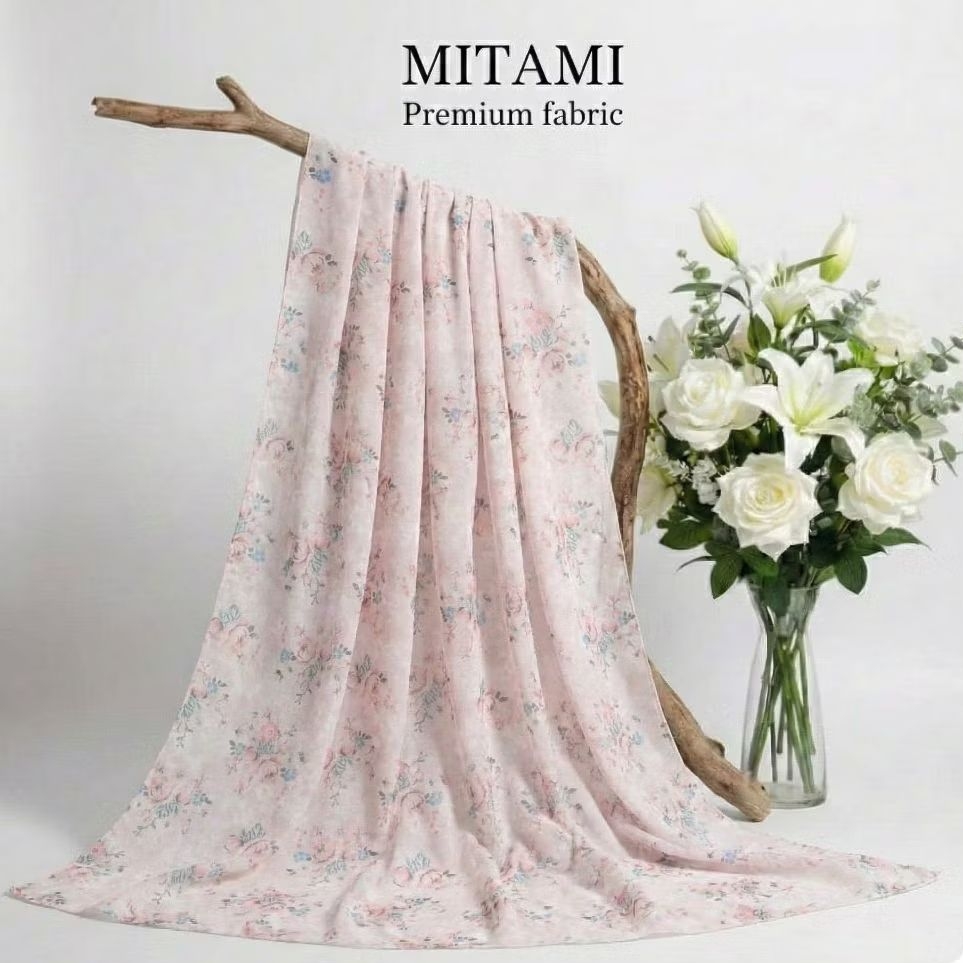 Kain Ceruty Babydoll Motif Bunga Floral Premium - Bahan Ceruti Baby Doll (Harga Per 0,5)JYE