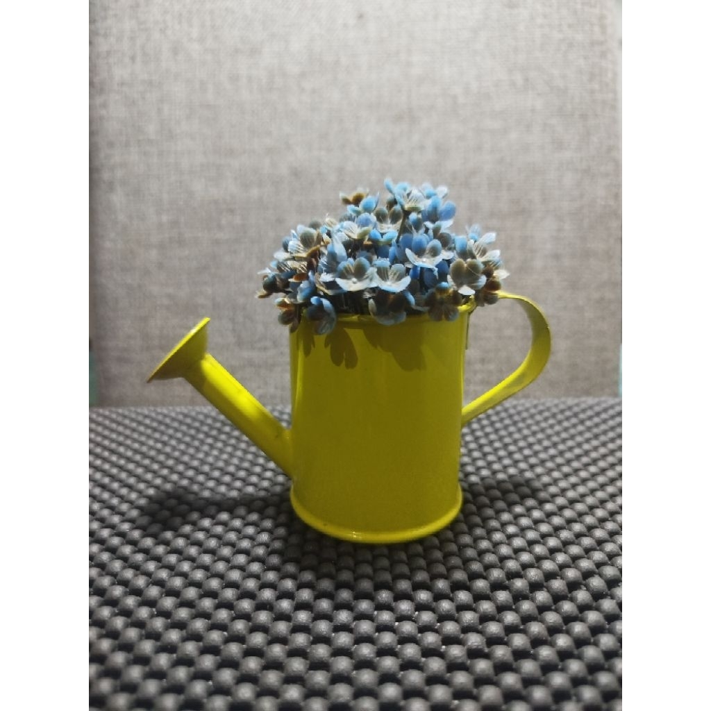 Pot kaleng mini Vintage & tanaman artificial Hiasan dekorasi unik