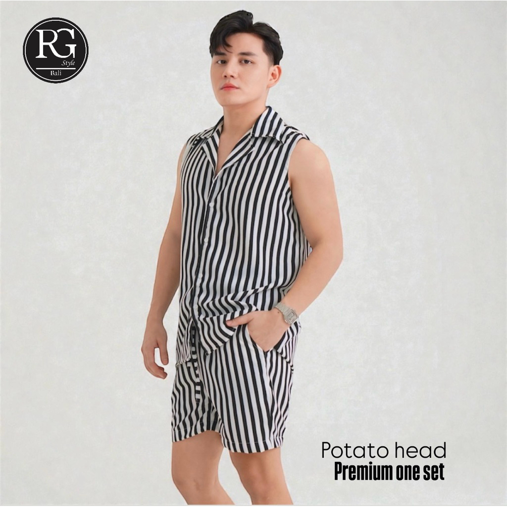 RG STYLE BALI | THE POTATO HEAD SALUR ONE SET | KEMEJA TANPA LENGAN