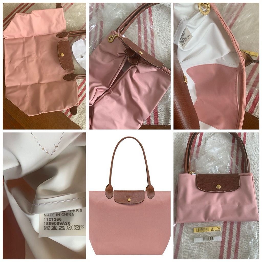 Authentic Longchamp LE PLIAGE TOTE BAG  PINK TEA/Rose  size LLH
