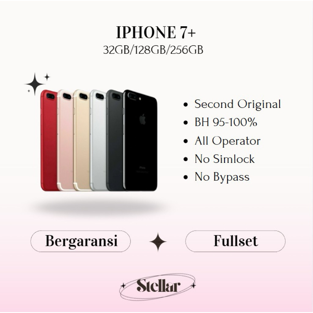 7+ 7PLUS 32/128/256GB Second Fullset 100%Original