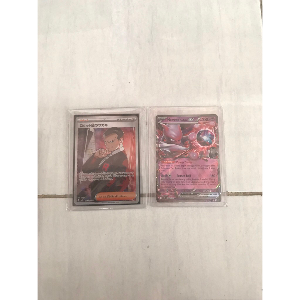 Kartu pokemon Giovani SR dan mewtwo team rocket RR