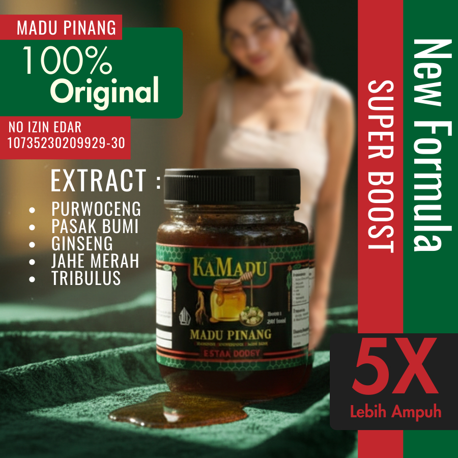Madu Pinang Muda Power+ Pasak Bumi + Purwoceng ORIGINAL SUPER Kamadu Khusus yang Gak Mau LOYO