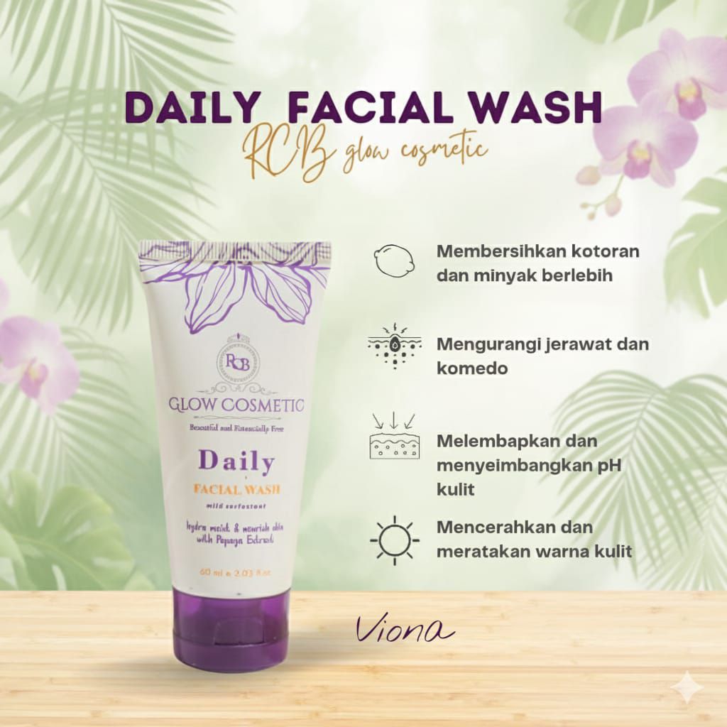SABUN RCB /DAILY FACIAL WASH RCB GLOW SABUN WAJAH