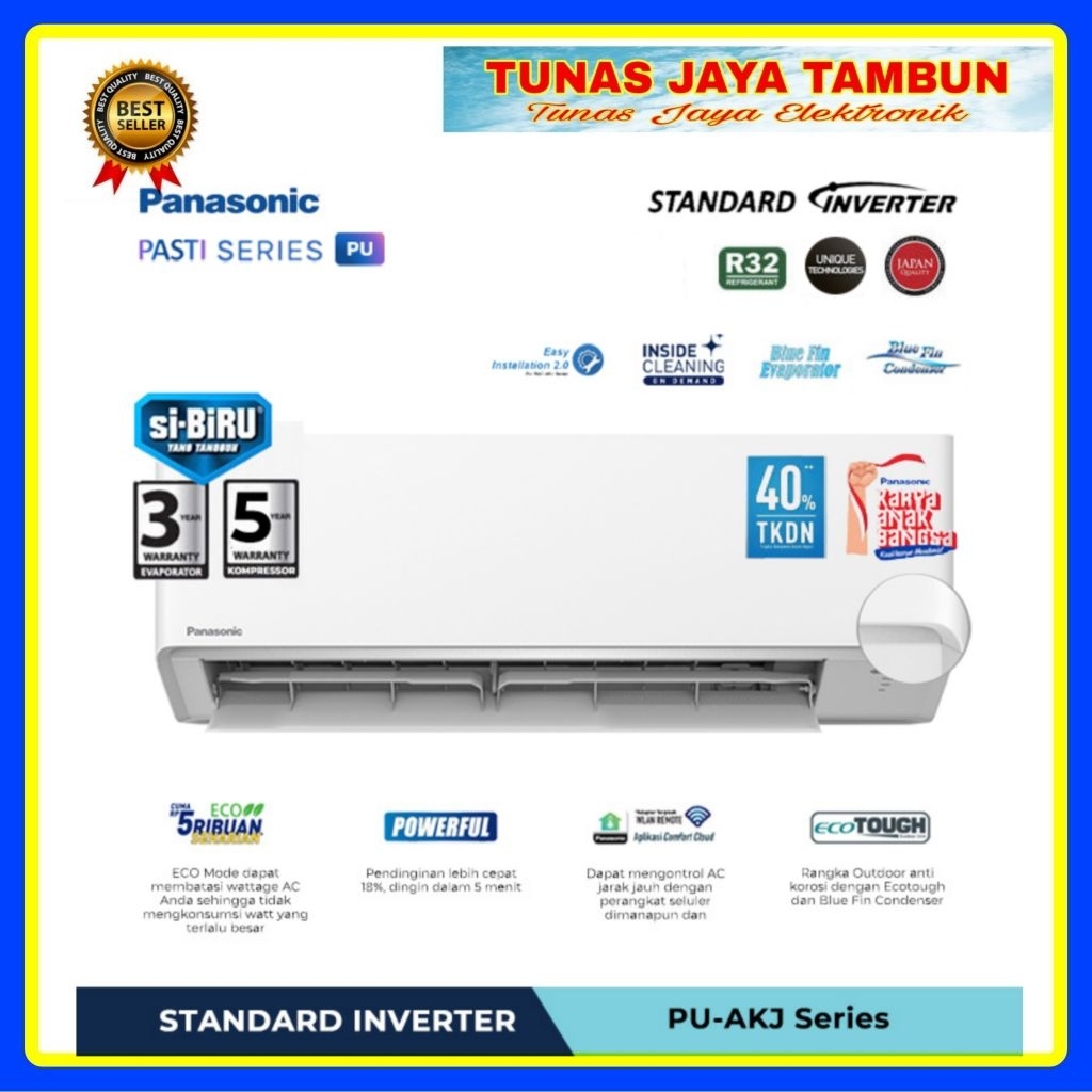 AC PANASONIC PU 05 AKJ / AC PANASONIC INVERTER 0.5 PK / PANASONIC PU05AKJ INVERTER 1/2 PK